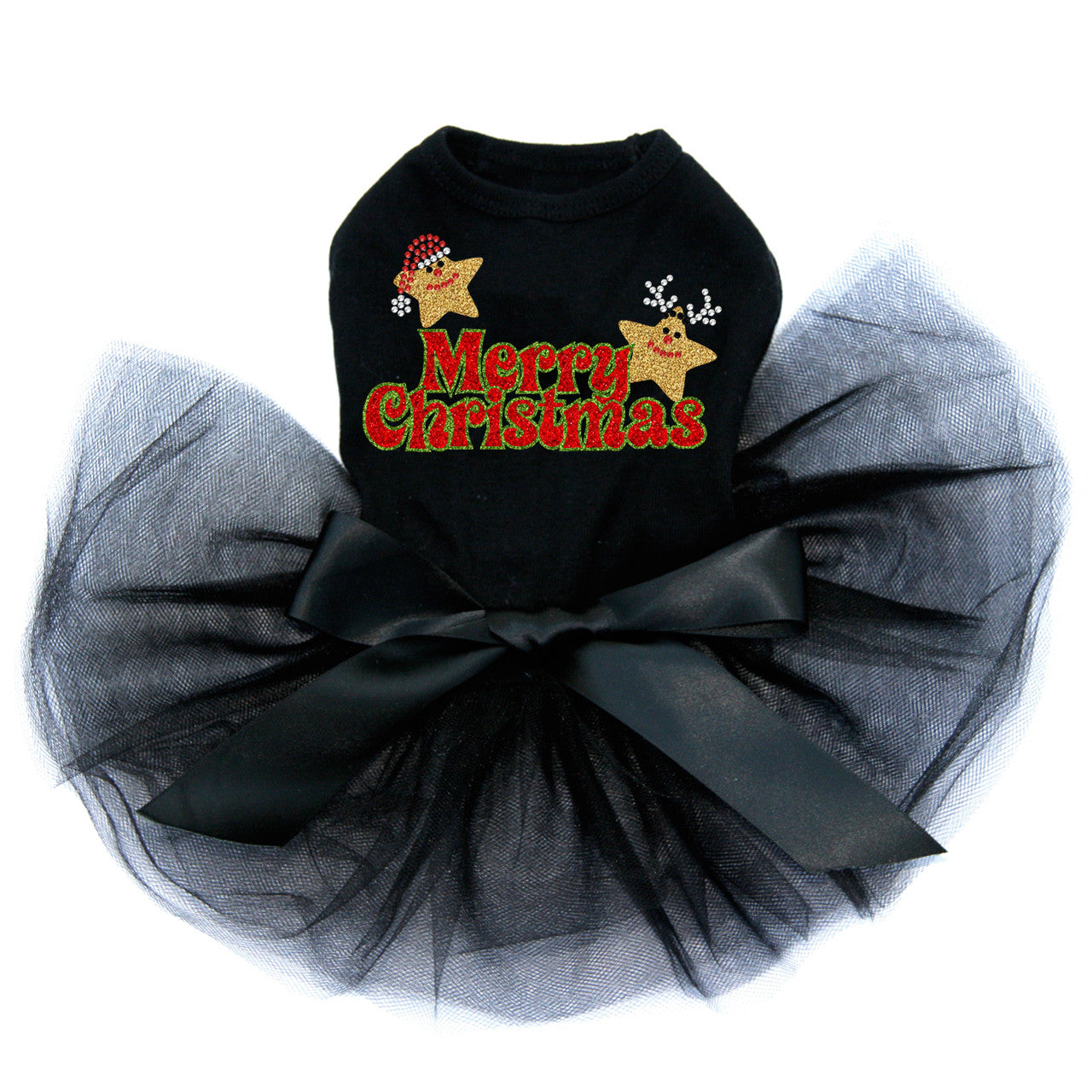 Merry Christmas Glitter Stars - Custom Tutu