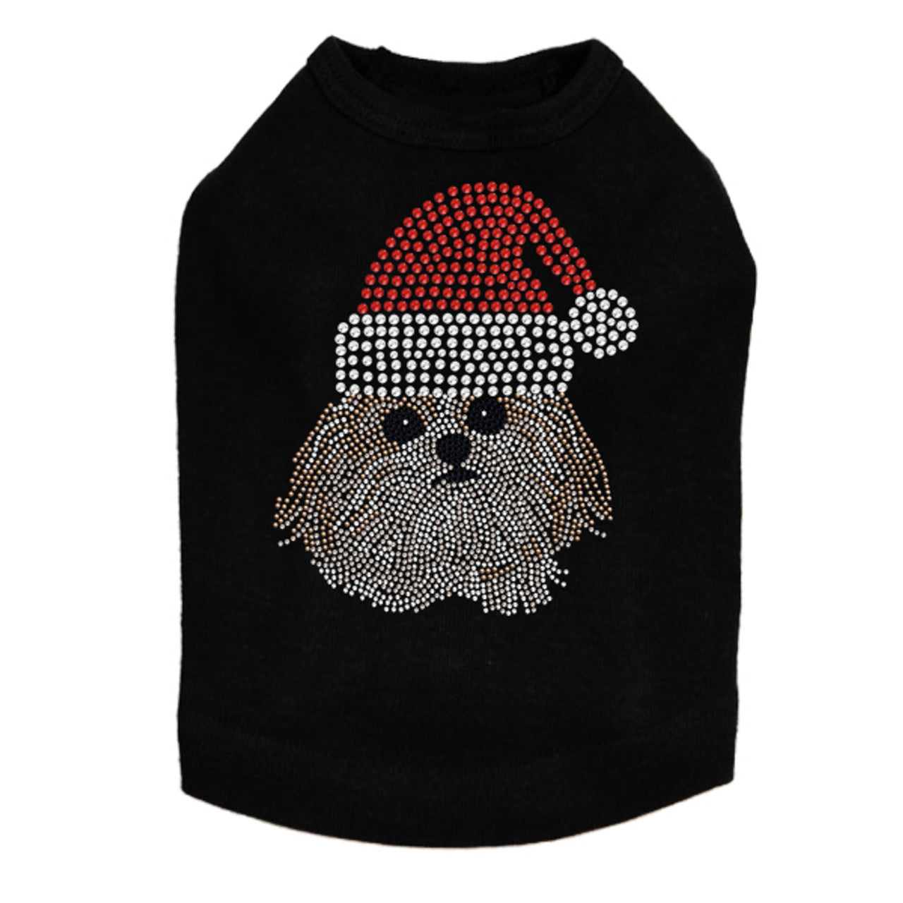 Shih Tzu with Santa Hat - Dog Tank