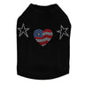 Patriotic Heart with Stars - Dog Tank