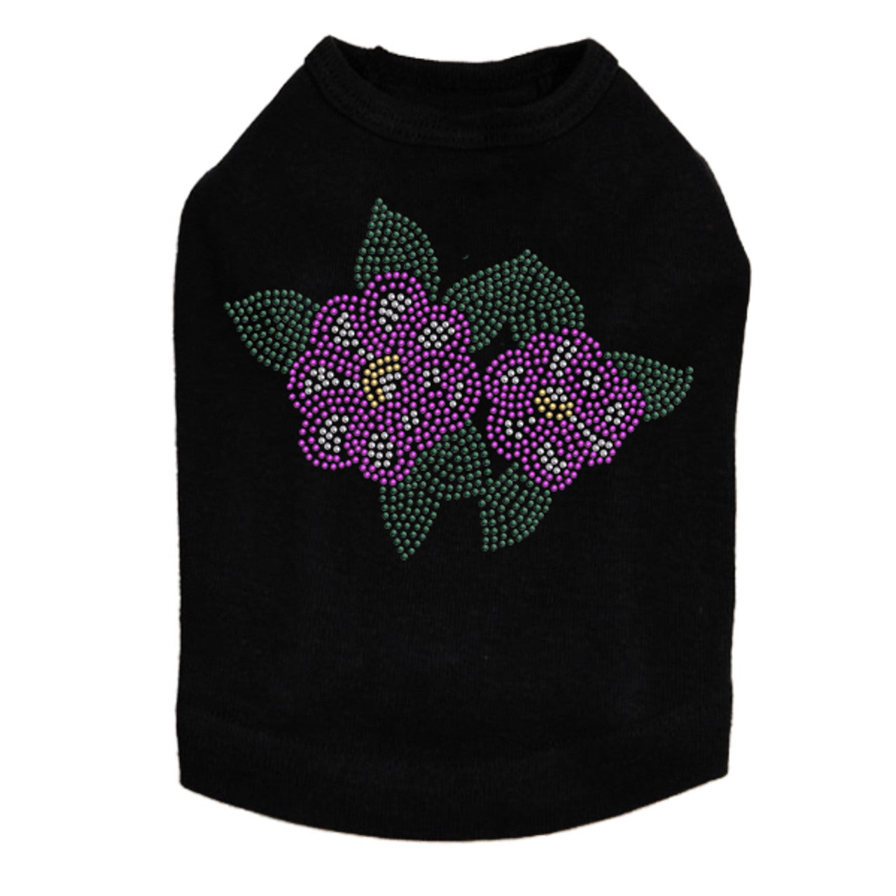 Magenta Flowers - Dog Tank
