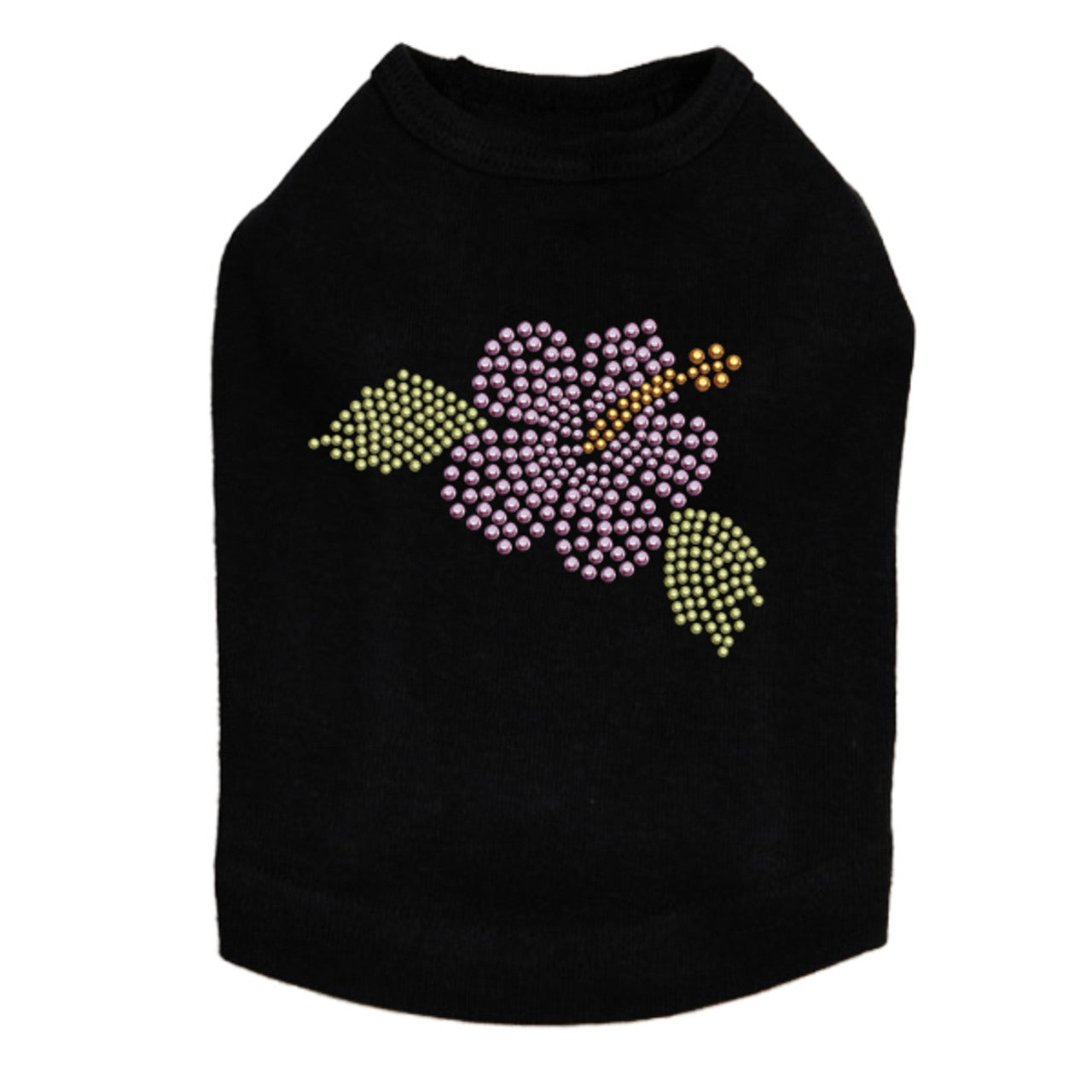 Small Light Pink Hibiscus - Dog Tank