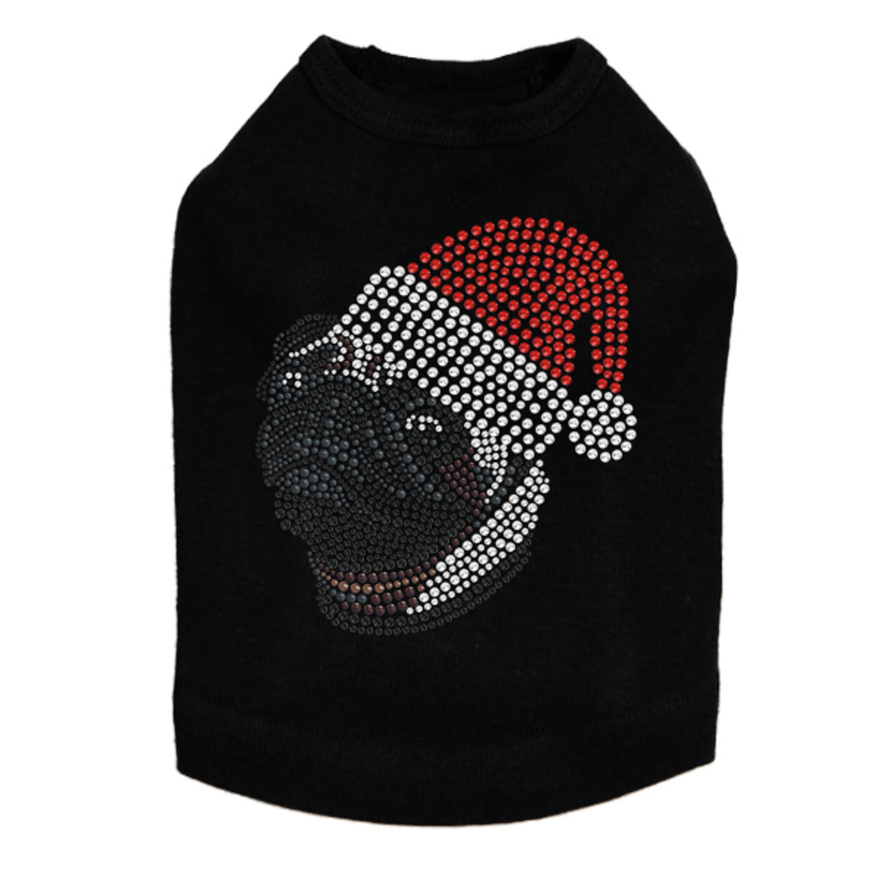 Pug with Santa Hat - Dog Tank