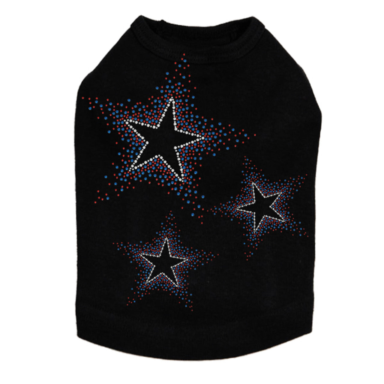 Three Stars (Red & Blue) - Dog Tank