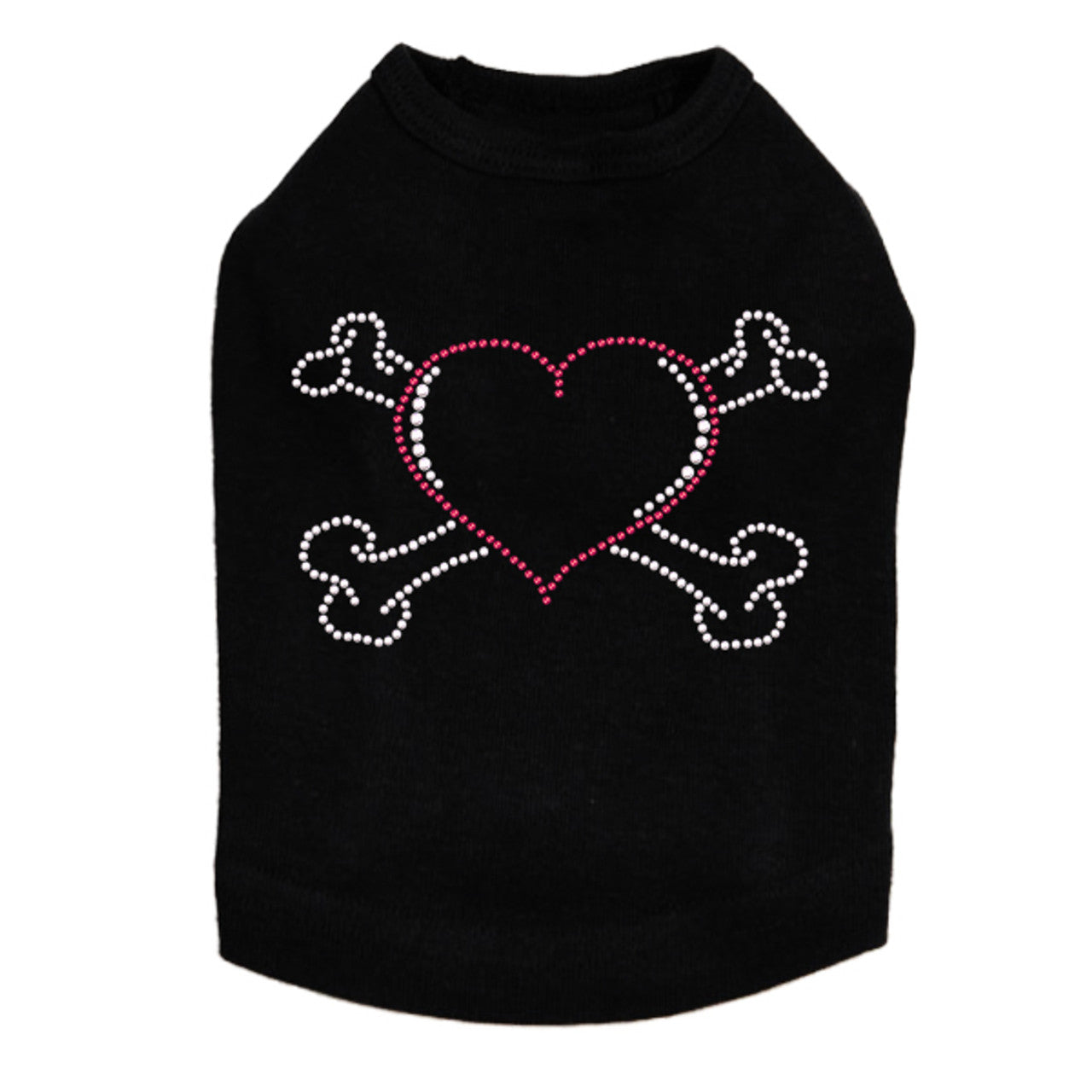 Heart with Cross Bones - Dog Tank