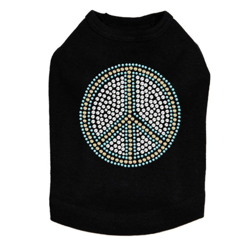 Peace Sign (Blue) - Dog Tank