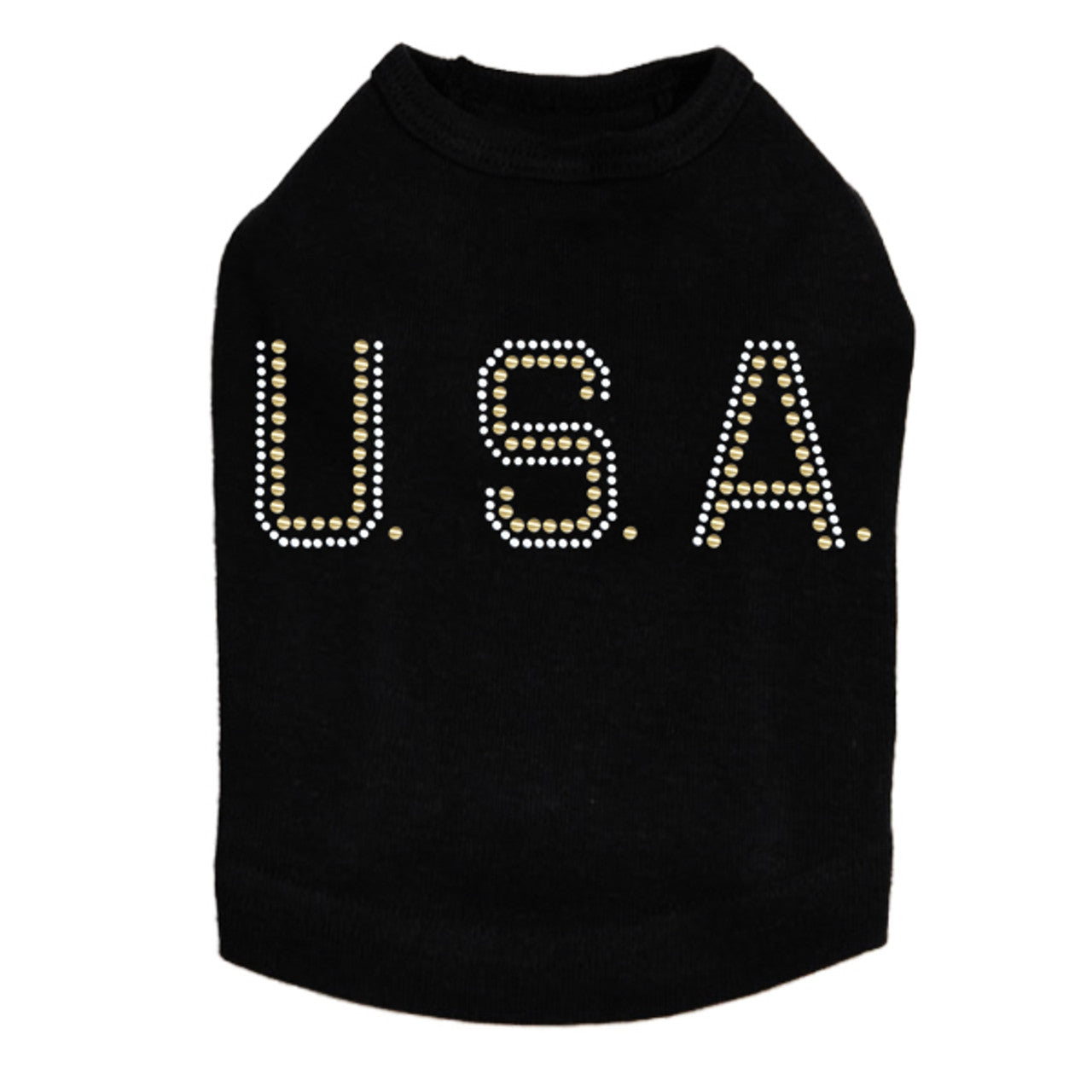 USA (Gold & Silver Nailheads) - Dog Tank