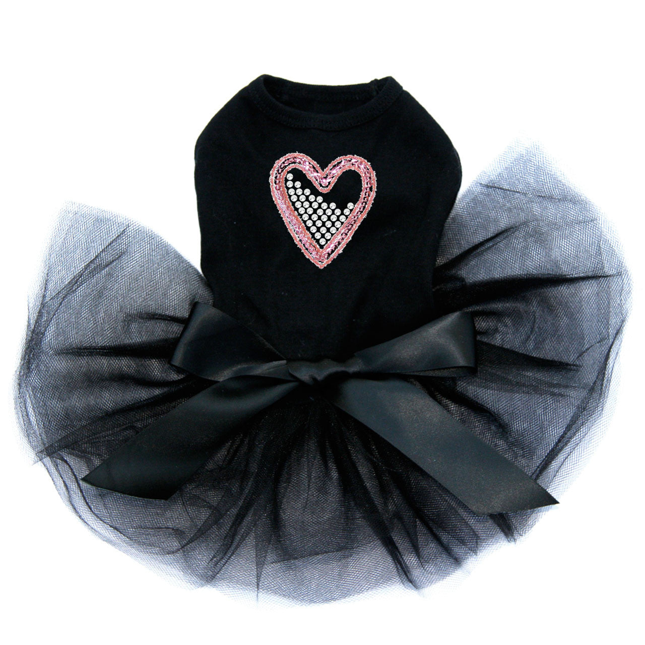 Pink Sequin & Rhinestone Heart - Custom Tutu