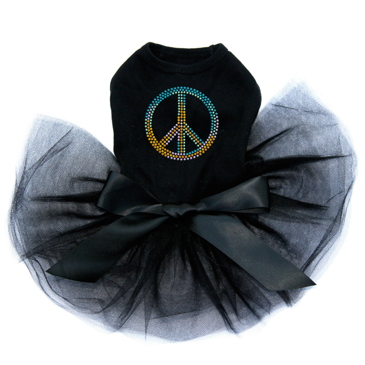 Peace Sign (Blue, Orange, Yellow, & Green) - Custom Tutu