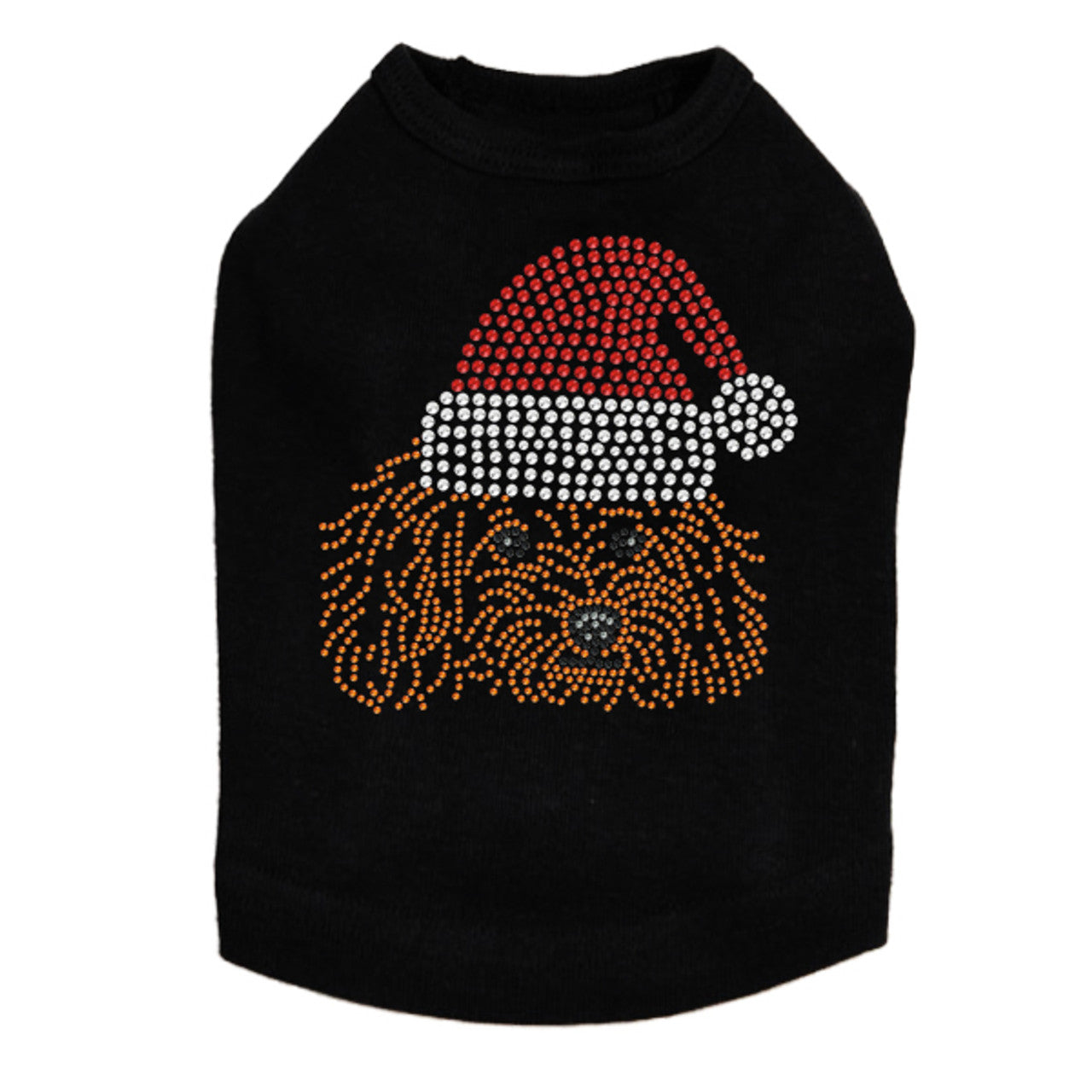 Teddy Poodle with Santa Hat - Dog Tank