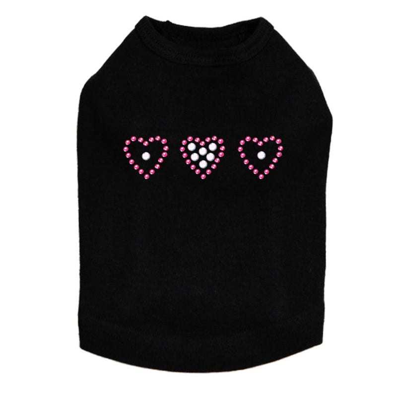 Three Little Hearts - Dog Tank