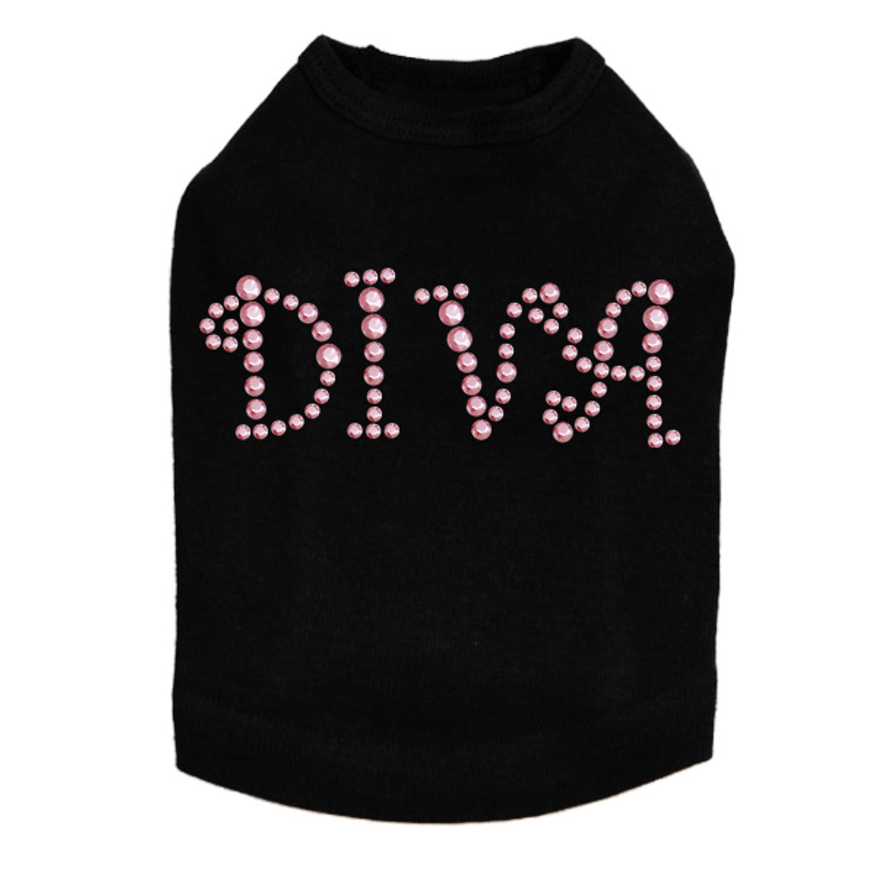 Diva (Pink Rhinestuds) - Dog Tank