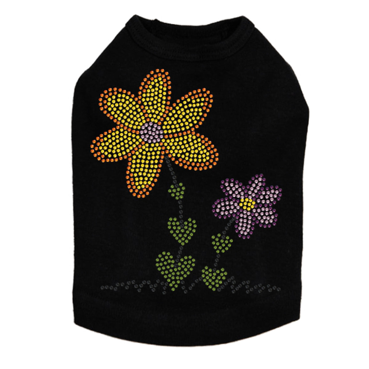 Orange & Purple Flowers - Dog Tank