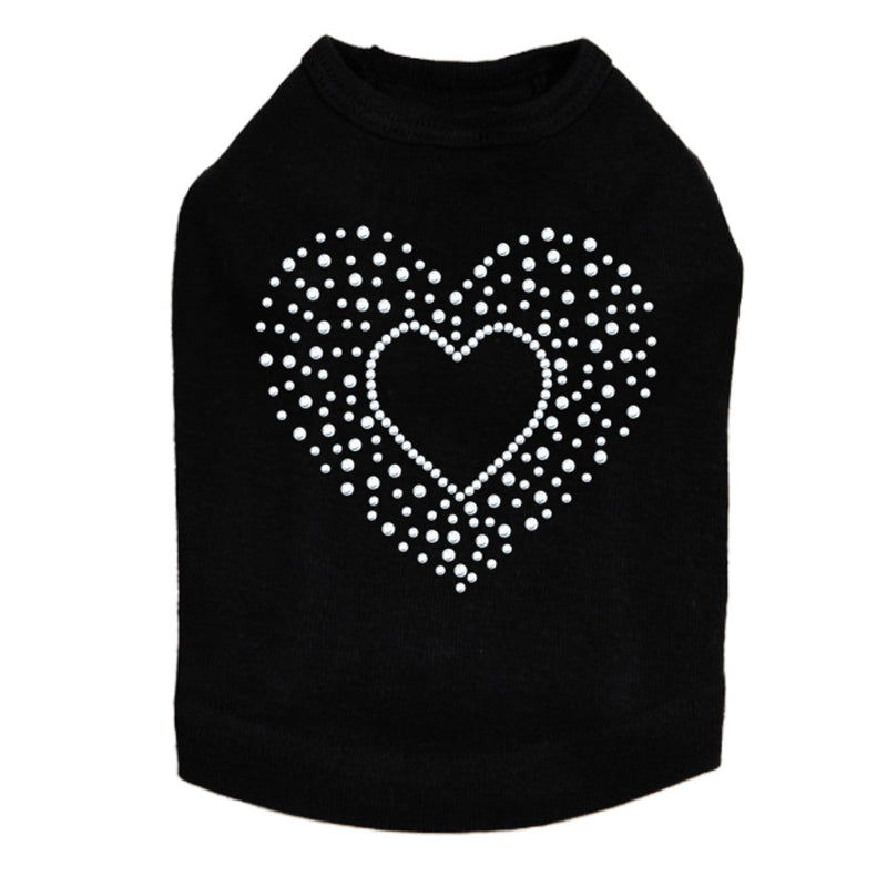 Heart with Scattered Stones - Dog Tank