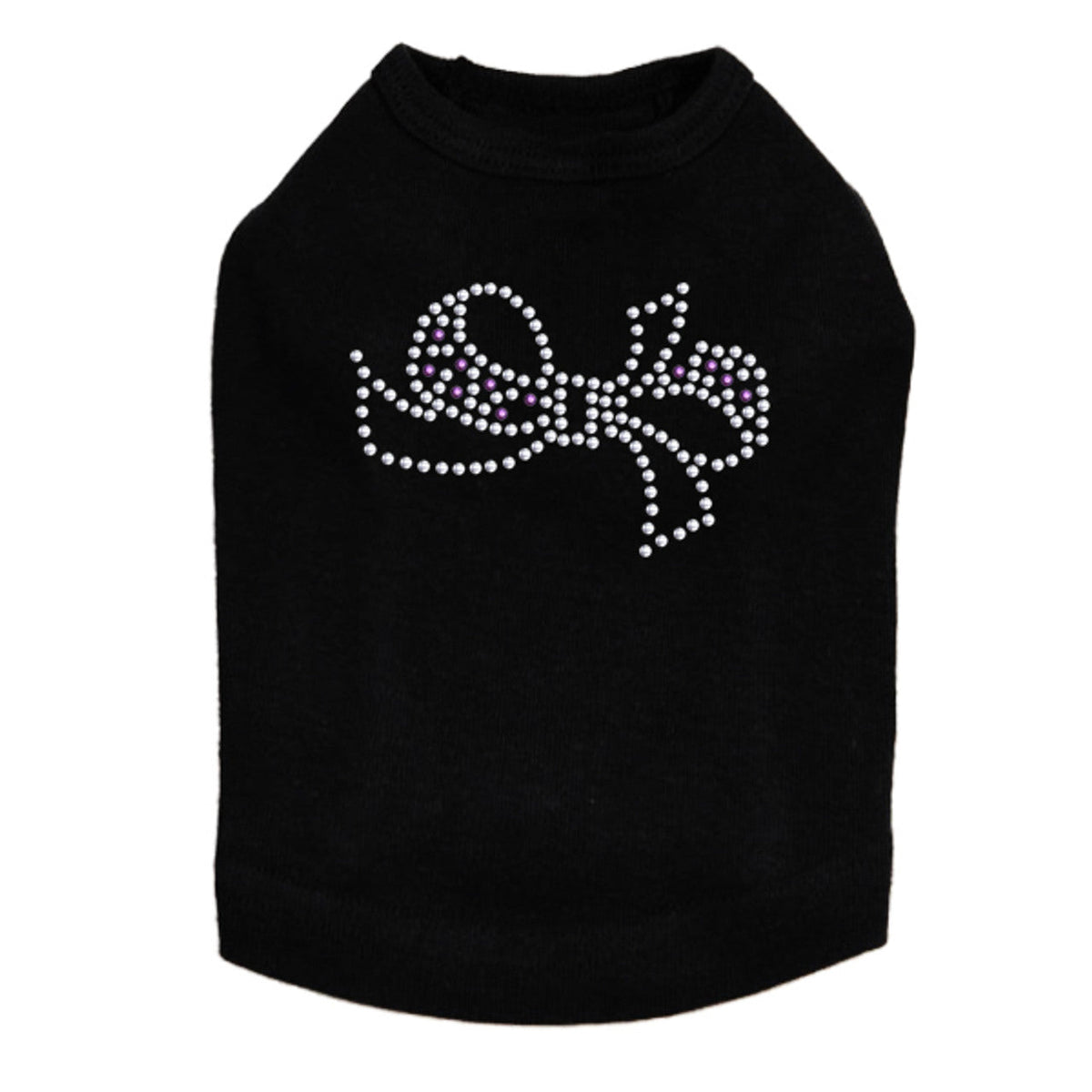 Bow (Purple & Silver) - Dog Tank