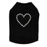 Black Rhinestone Heart - Dog Tank