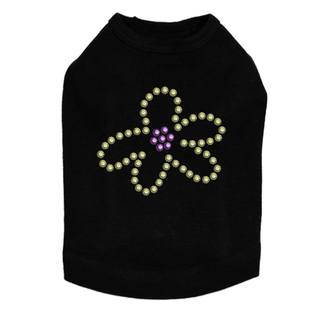 Lime & Purple Flower - Dog Tank