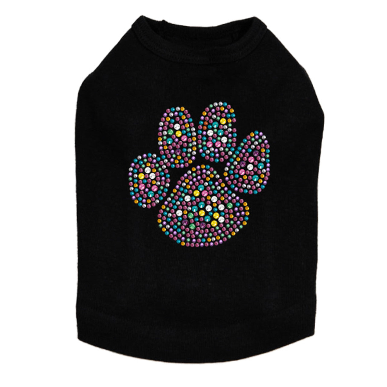 Multicolor Paw - Dog Tank