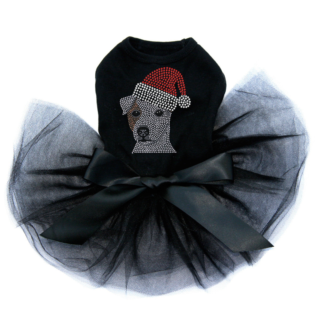 Jack Russell Terrier with Santa Hat - Custom Tutu