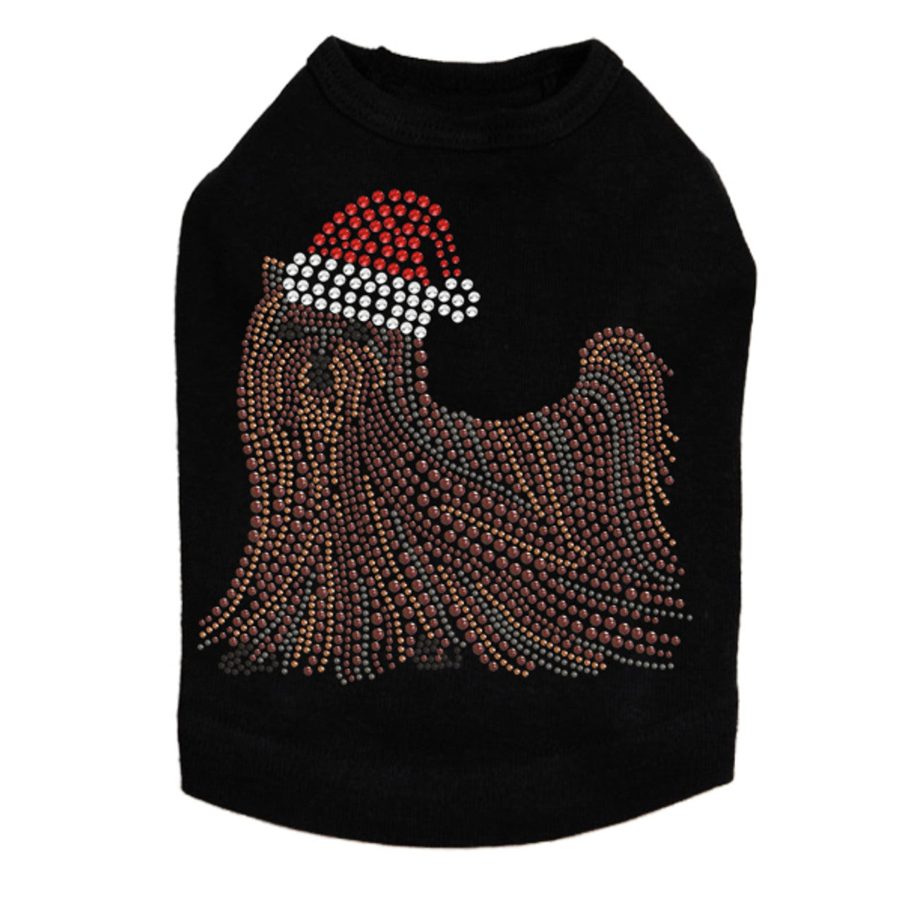 Yorkie with Santa Hat - Dog Tank