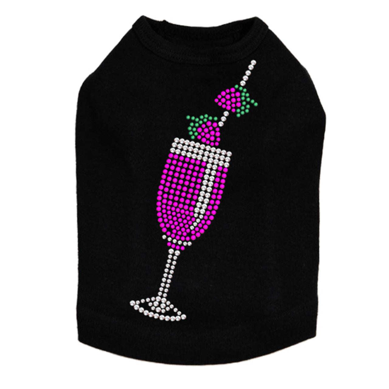 Strawberry Daiquiri - Rhinestones - Dog Tank