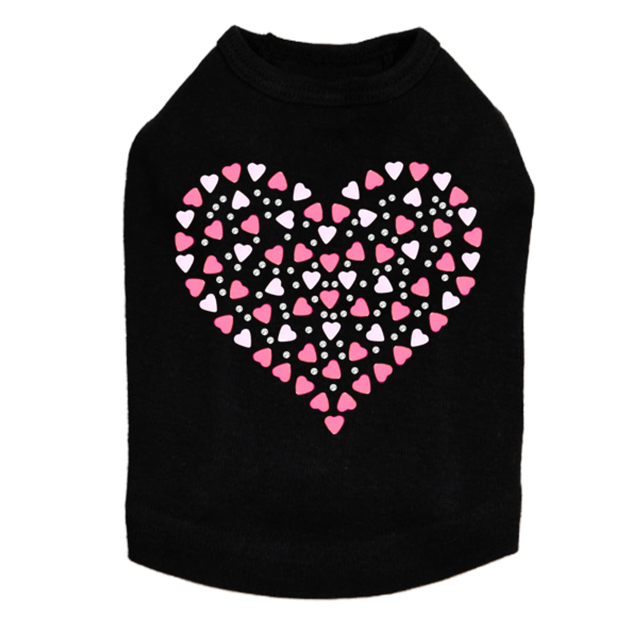 Pink Nailhead Hearts - Dog Tank
