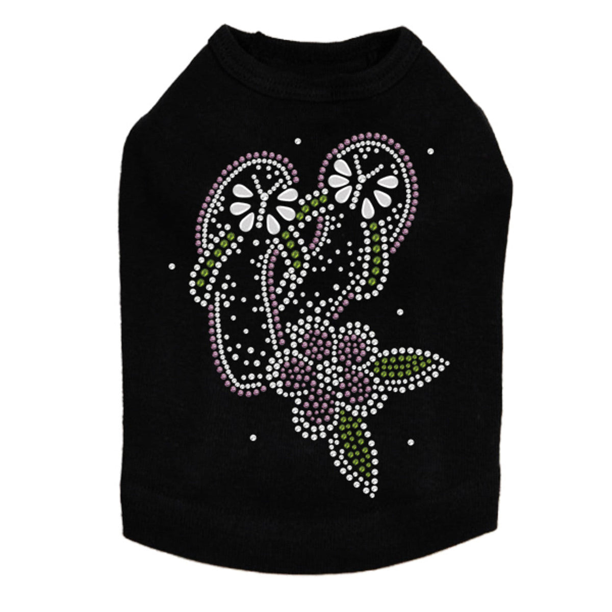 Pink Flip Flops with Flowers - Dog Tank