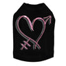 Pink Sequin Heart with Arrow - Dog Tank