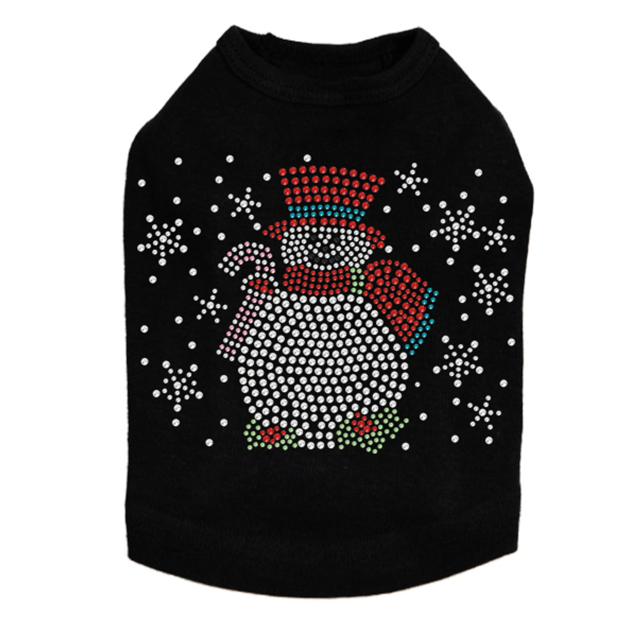 Snowman with Snowflakes & Candy Canes - Dog Tank