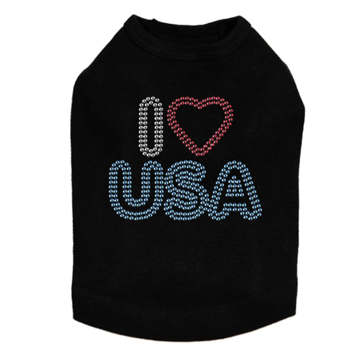 I Love USA 2- Dog Tank
