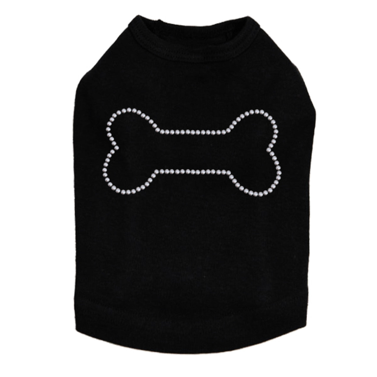Bone - Rhinestuds - Dog Tank