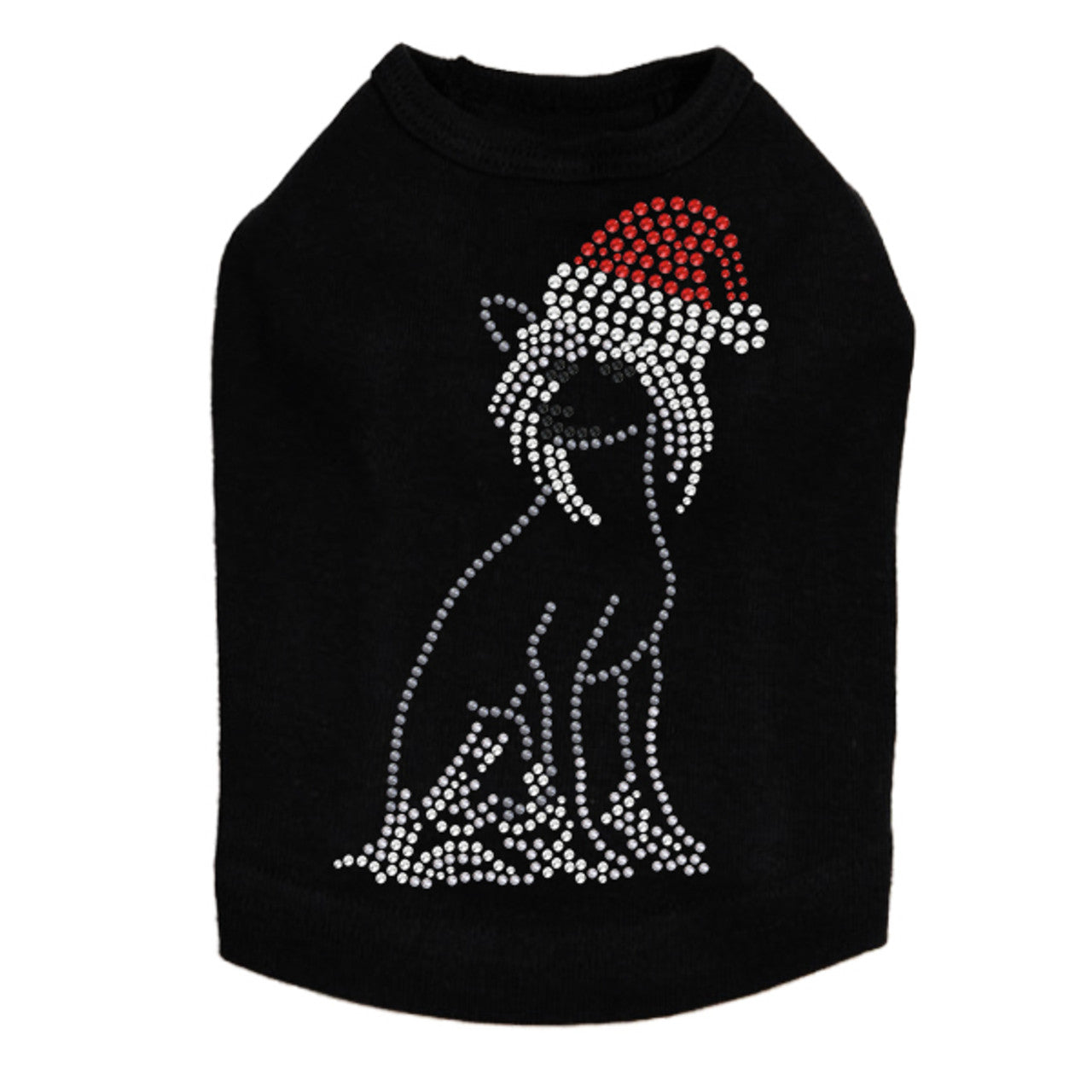Chinese Crested with Santa Hat - Dog Tank