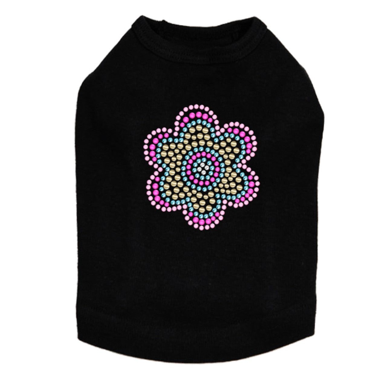 Multicolor Nailhead Flower - Dog Tank