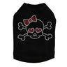 Skull with Red Bow - Dog Tank