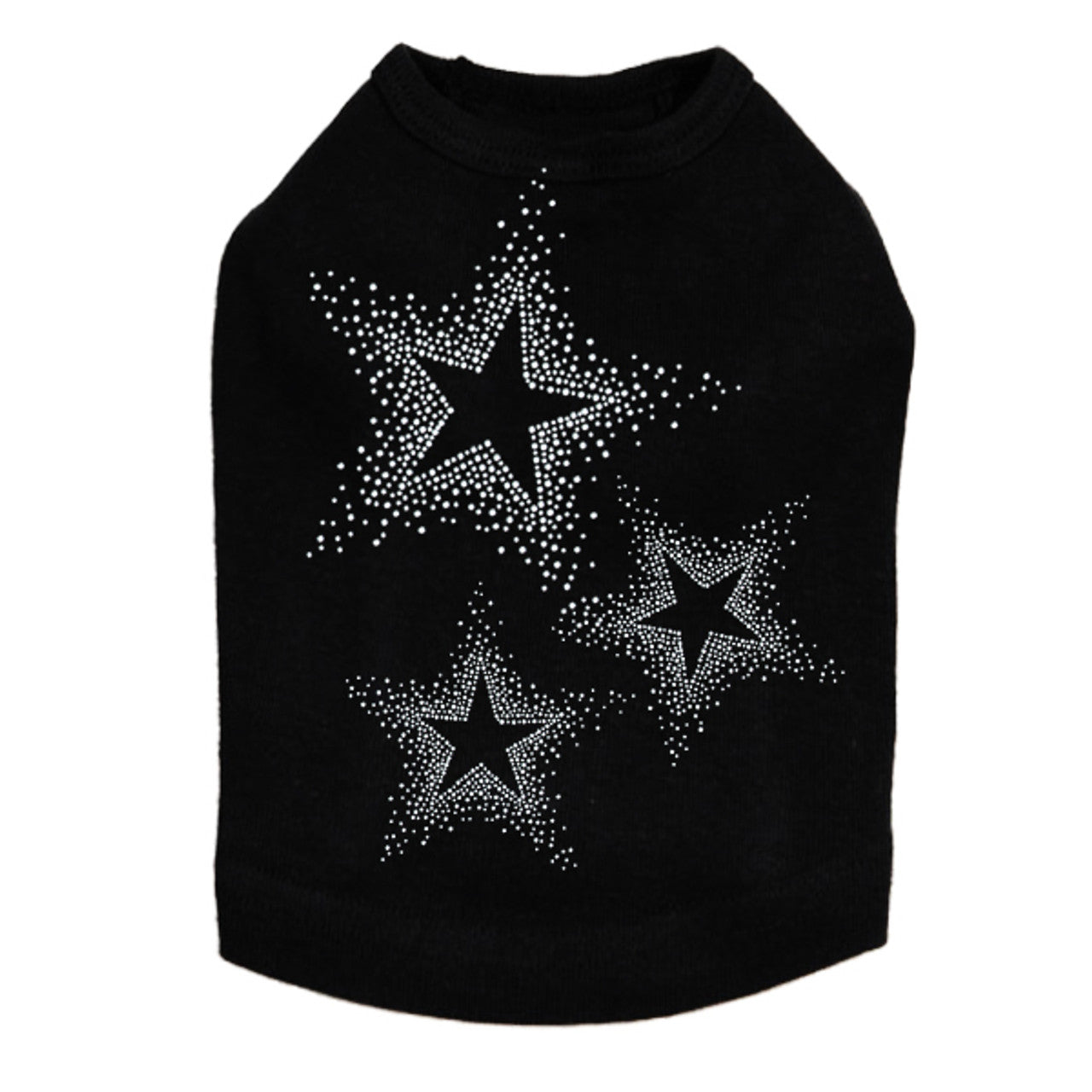 Three Stars (Clear Rhinestones) - Dog Tank