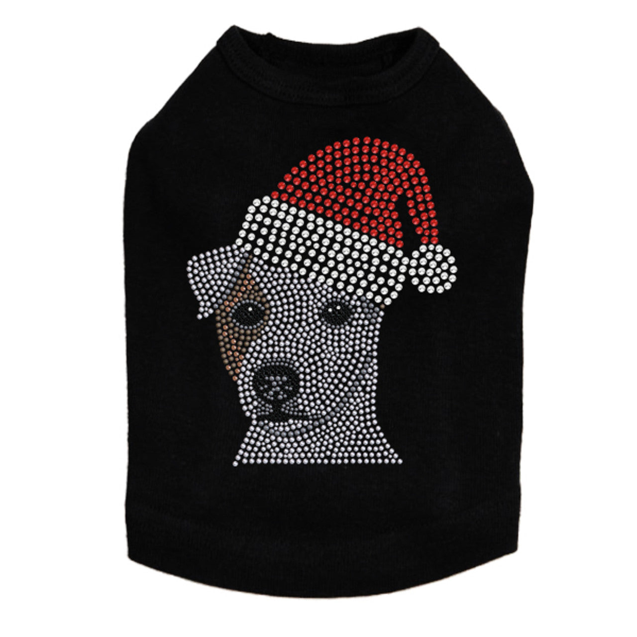 Jack Russell Terrier with Santa Hat - Dog Tank