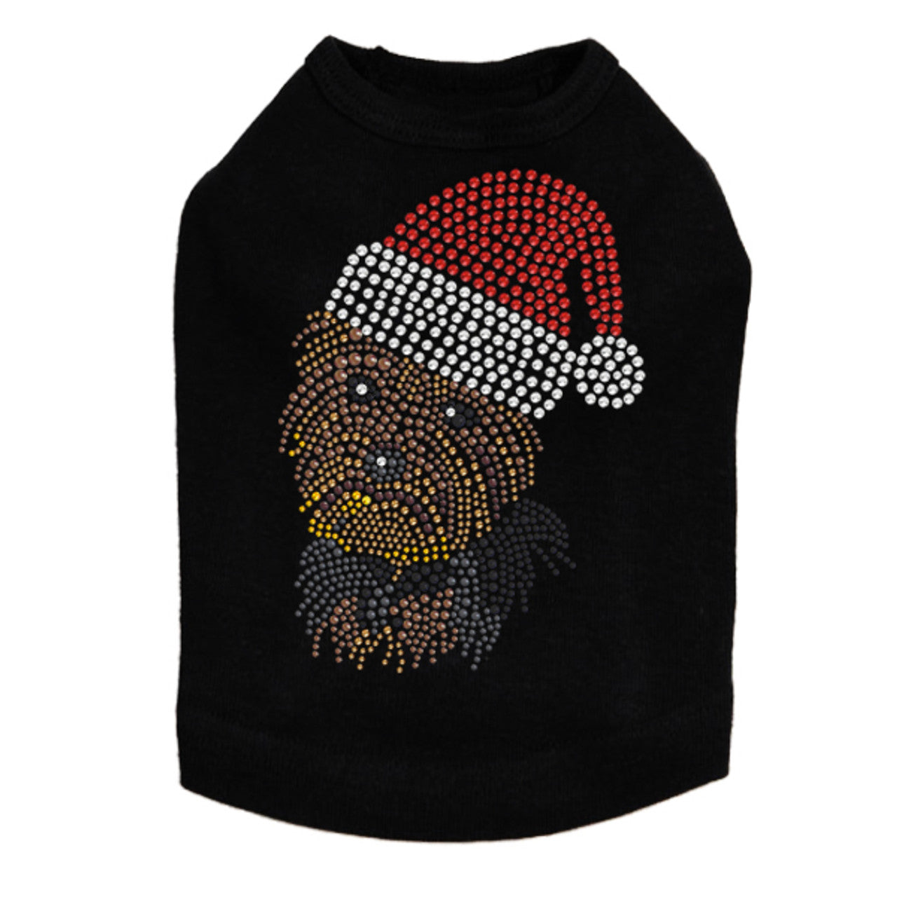 Yorkie Face 1 with Santa Hat - Dog Tank