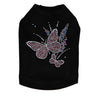 Pink Butterfly with Flowers - Dog Tank