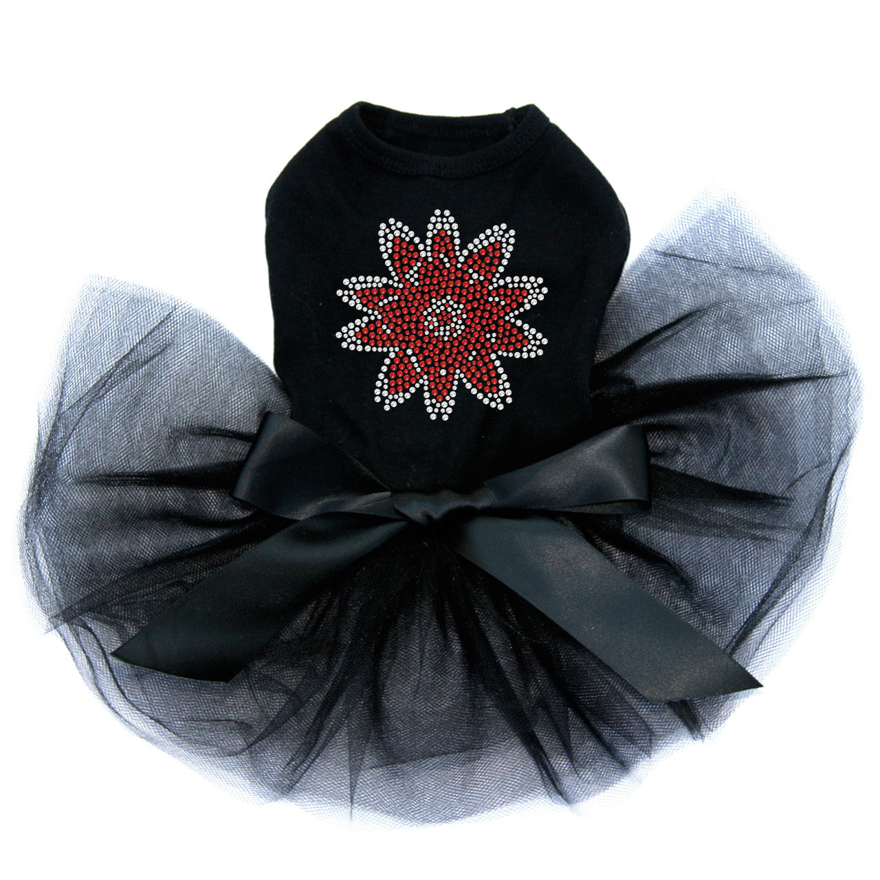 Red Rhinestone Flower - Custom Tutu