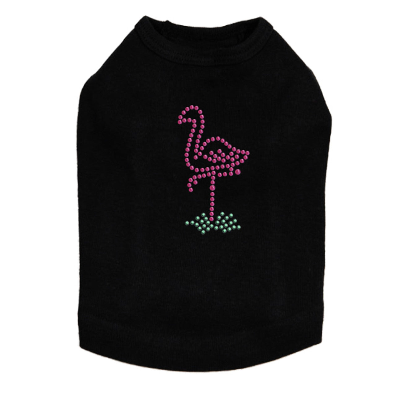Pink Flamingo in Grass - Small - Dog Tank
