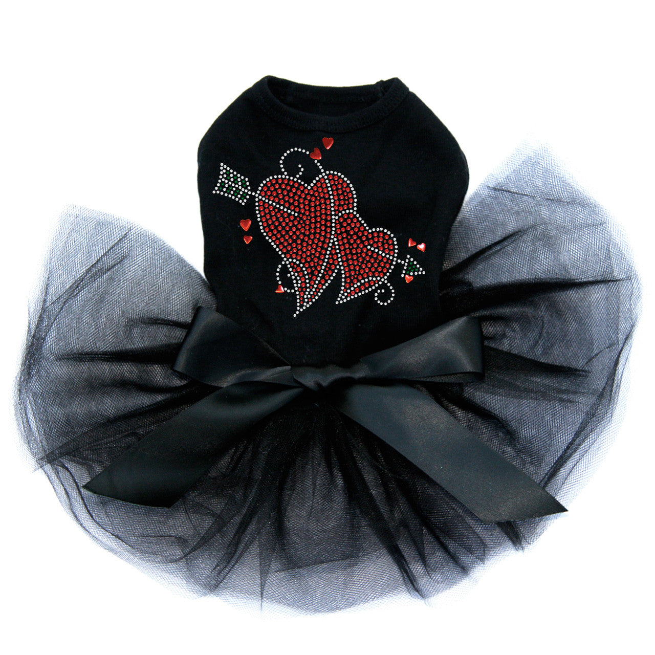Red Rhinestone Hearts with Arrow - Custom Tutu