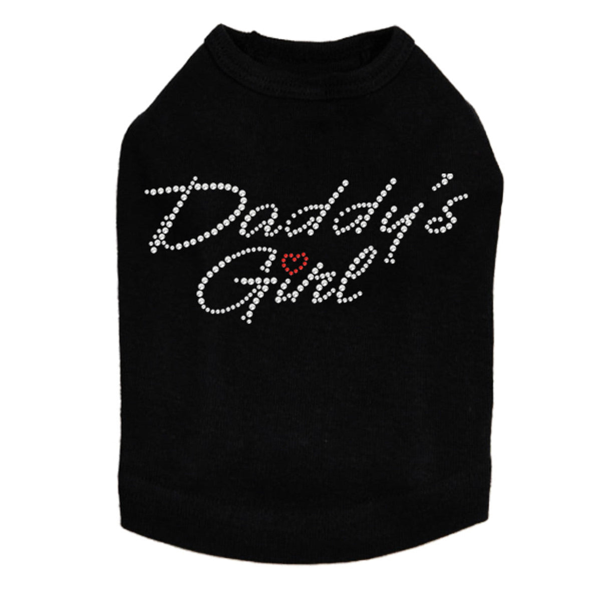 Daddys Girl with Red Heart - Dog Tank