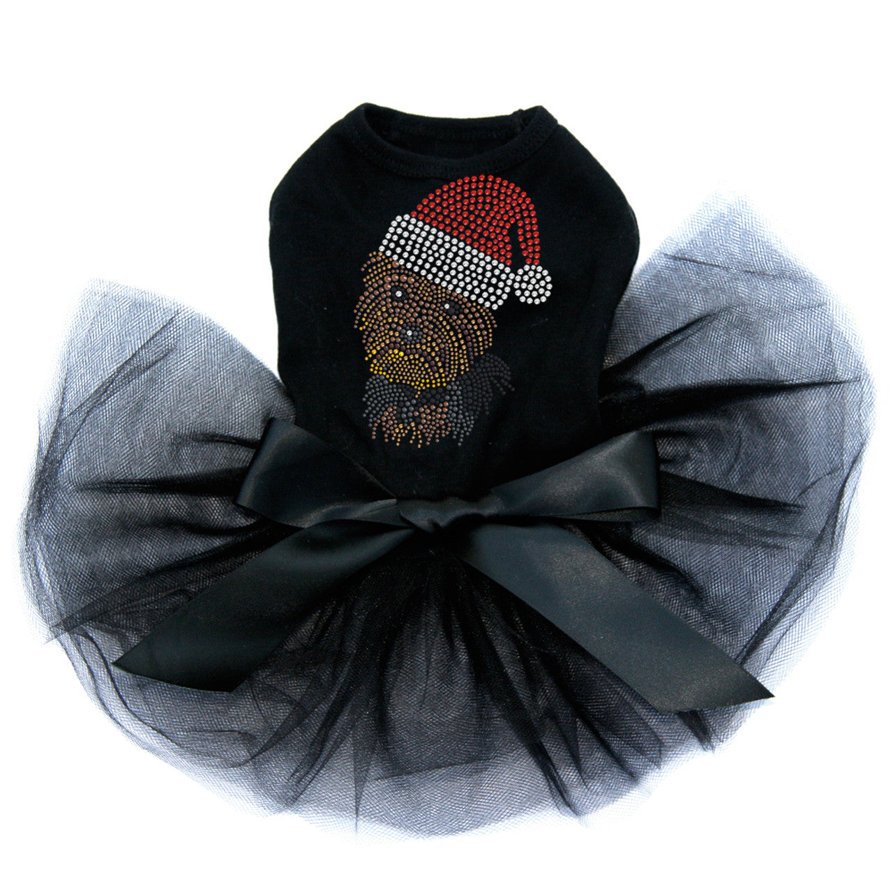 Yorkie Face 1 with Santa Hat - Custom Tutu