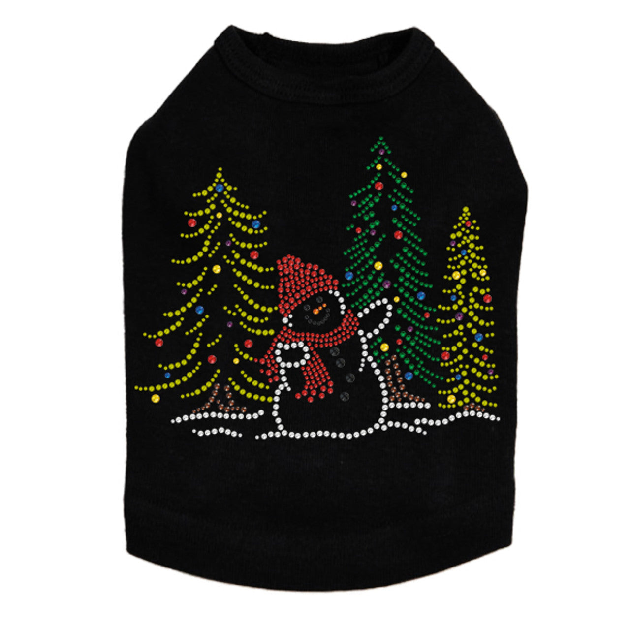 Snowman in Trees - Dog Tank