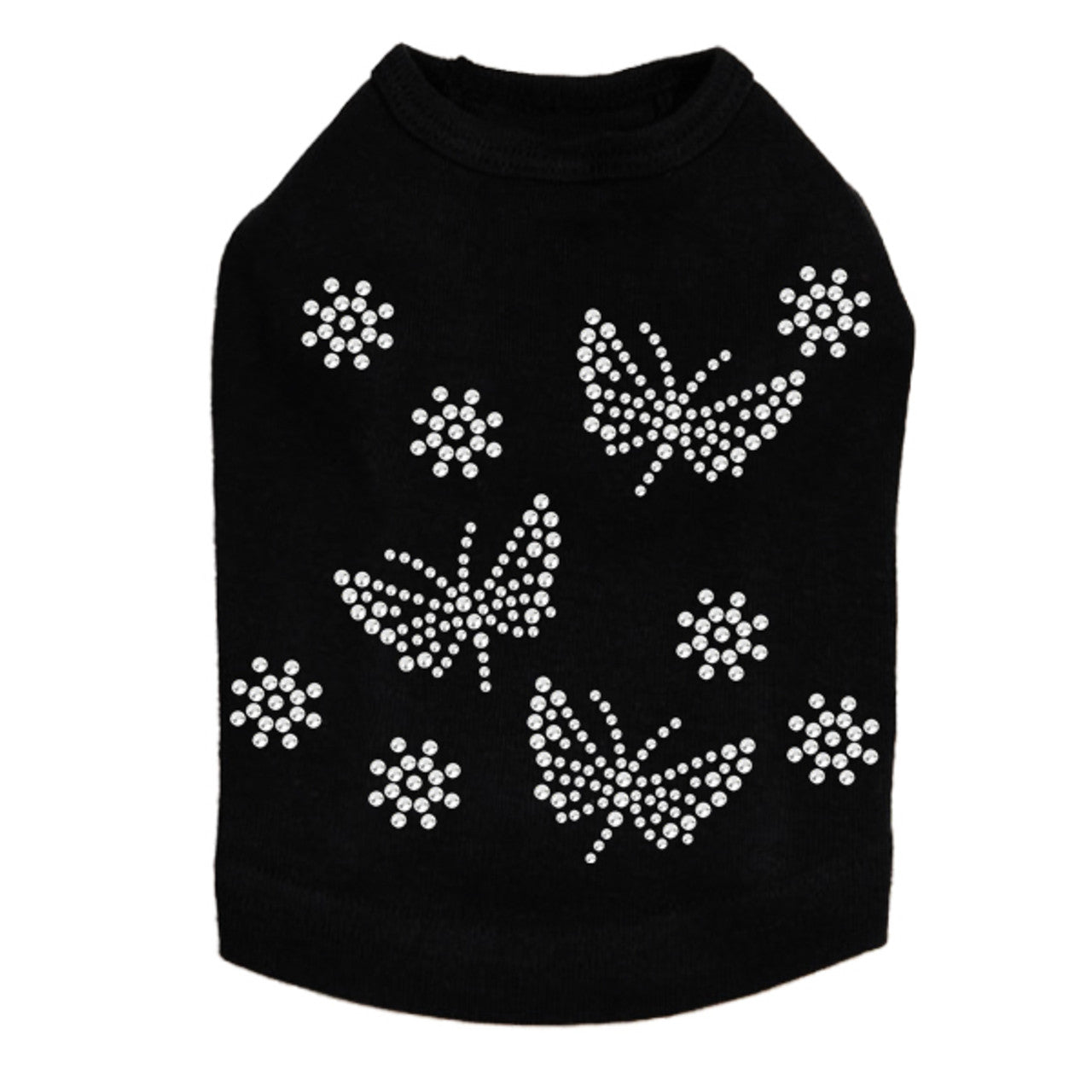 Small Rhinestone Butterflies - Dog Tank