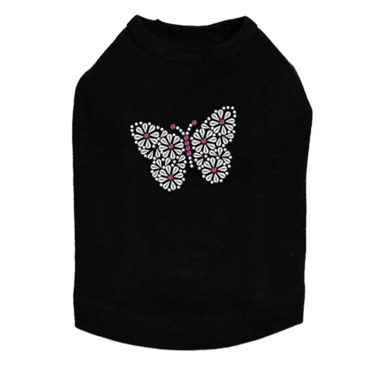 Silver Nailhead Butterfly - Dog Tank