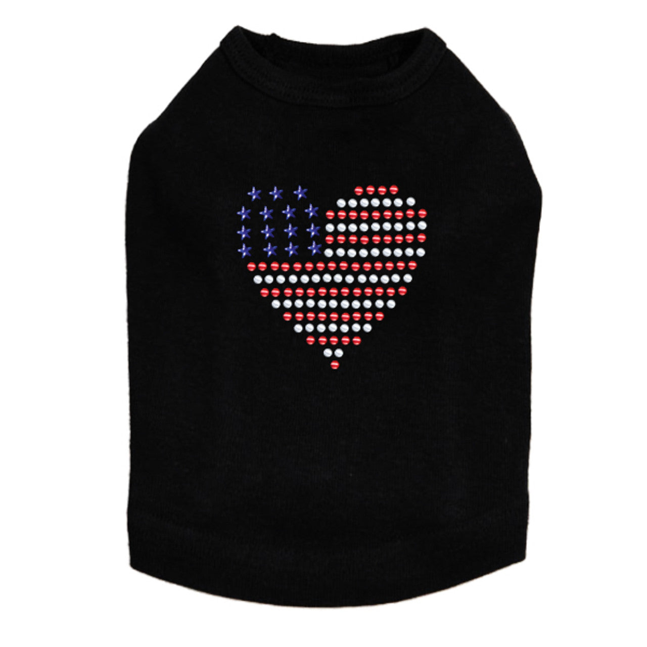 Patriotic Heart 1 - Dog Tank