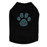 Paw (Blue Rhinestuds) - Dog Tank
