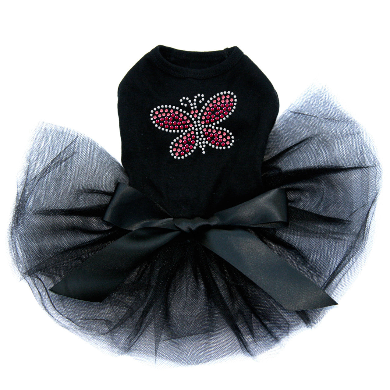 Pink Austrian Crystal & Rhinestud Butterfly - Custom Tutu