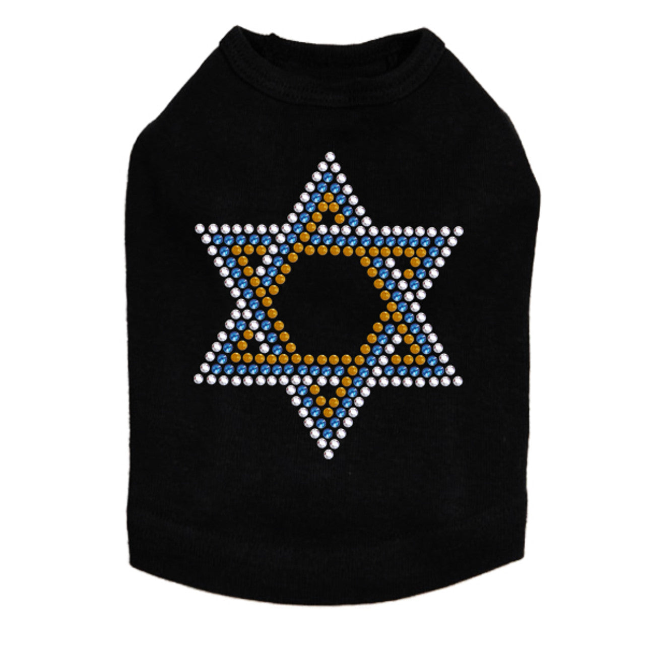 Star of David - Small (Blue, Silver, & Gold) - Dog Tank