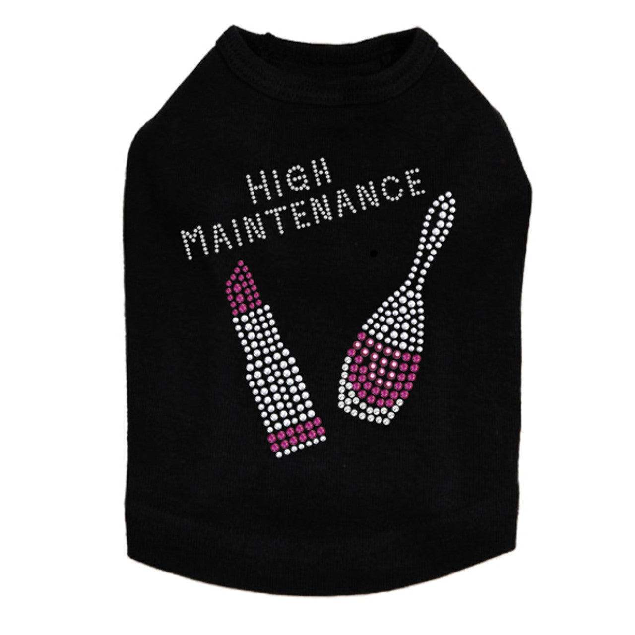 High Maintenance with Nail Polish & Lipstick - Dog Tank